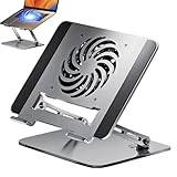 Adjustable height: this laptop stand features a folding riser design that allows users to height and angle, improving and comfort during reading working or studying at home office or while traveling.