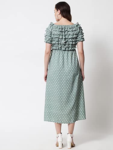Image of FUNDAY FASHION Women Frill Maxi Dress /Women's Synthetic A-Line Floral Maxi Dress
