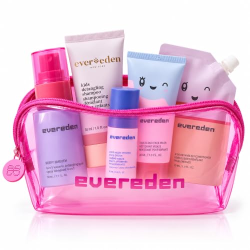 Evereden Kids Skin Care Gift Set for Girls, 6-Piece Gift Set with Bag