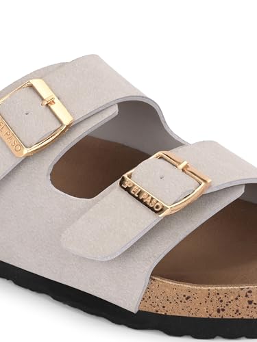 Image of EL PASO Leather Fashion Sandals Casual Platform Heels Wedges Cork Sole Sandal for Women & Girls
