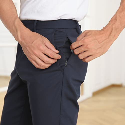 Lrd Mens Stretch Golf Pants – Lightweight Performance Slim Fit Golf Pant For Men Navy Blue - 32W X 30L #TOP3