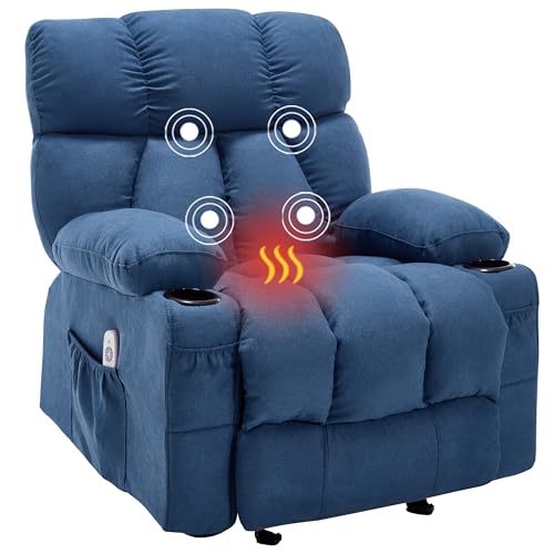 Massage Rocker Recliner Chair with Heat and Vibration Ergonomic Rocking