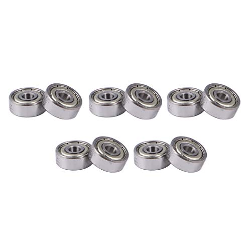 VILLCASE 10 Pcs Rolamento Rá­gido de Esferas Duplo Selado Em Miniatura Rolamentos Rá­gidos de Esfera