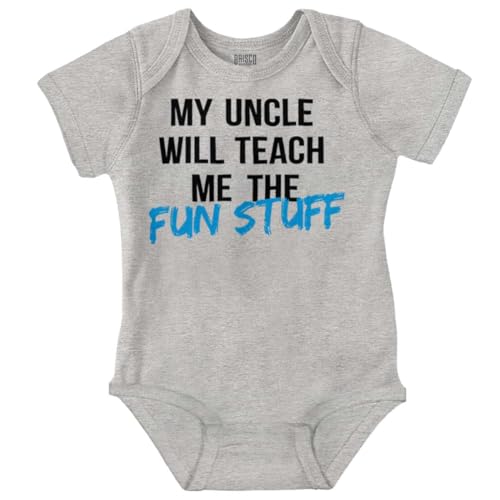 Brisco Brands My Uncle Will Teach Me The Fun Stuff Baby Romper Boys or Girls