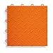 BlockTile B1US4927 Garage Flooring Interlocking Tiles Diamond Top Pack, Orange, 27-Pack