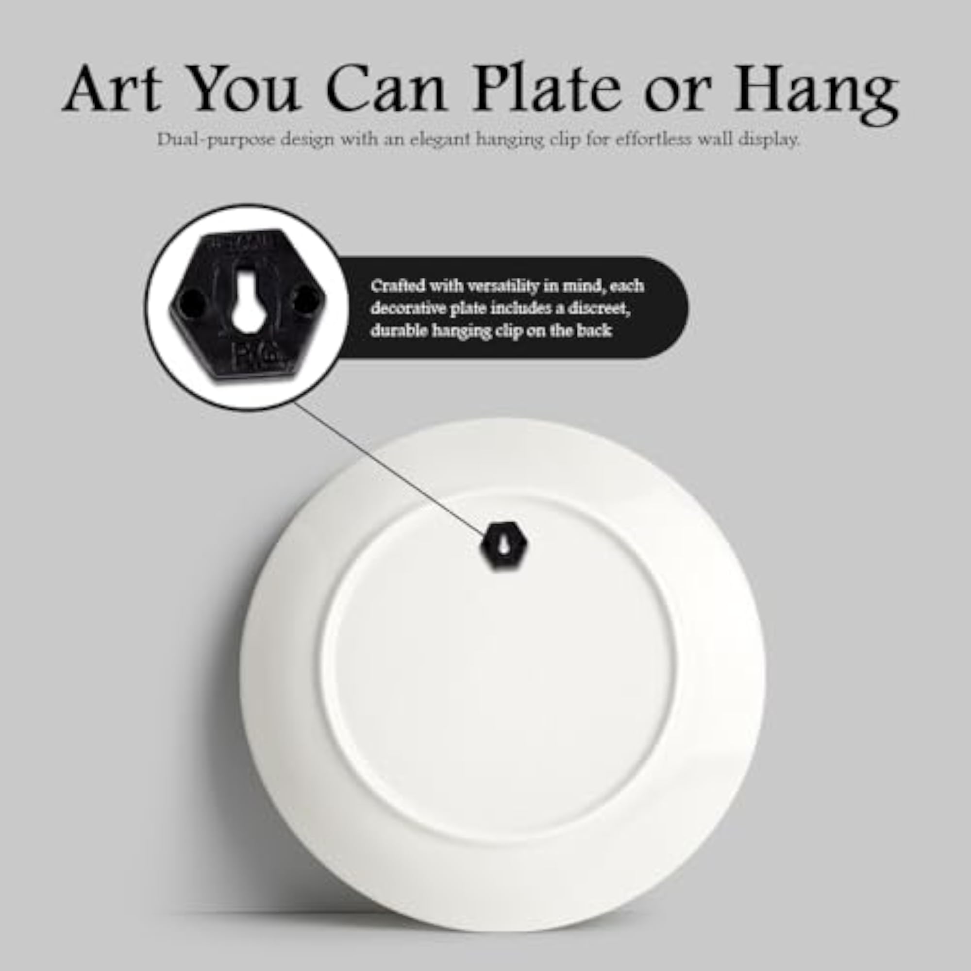 Bohemian Abstract Botanical Ceramic Wall Plates Set