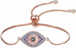 Sfoni 925 Sterling Silver Bracelet for Women - Infinity Bracelet with Cubic Zirconia - Friendship Bracelets, Birthday Gift for Women Ladies Sister Jewellery Gift - Silver/Rosegold, with Box