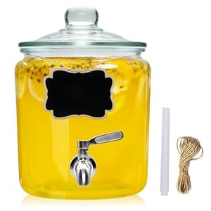 Accguan Glas Getränkespender mit Glasdeckel