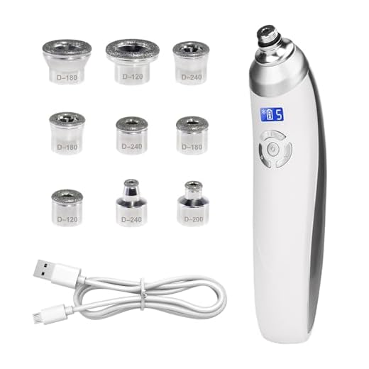 Porenreiniger Mitesserentferner, 2-in-1 Microdermabrasion Gerät Diamant-Dermabrasionsgerät für Hautpeeling und Mitesserentfernung Tragbares Wiederaufladbares USB Gesicht Reinigungsgerät