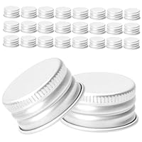 TOYANDONA 50 Stück Aluminium Gewindekappen 28mm Schraubverschluss Deckel Auslaufsicher und Luftdicht für Milchflaschen Einmachgläser Kosmetika Lebensmittel und Laboranwendungen Wiederverwendbar