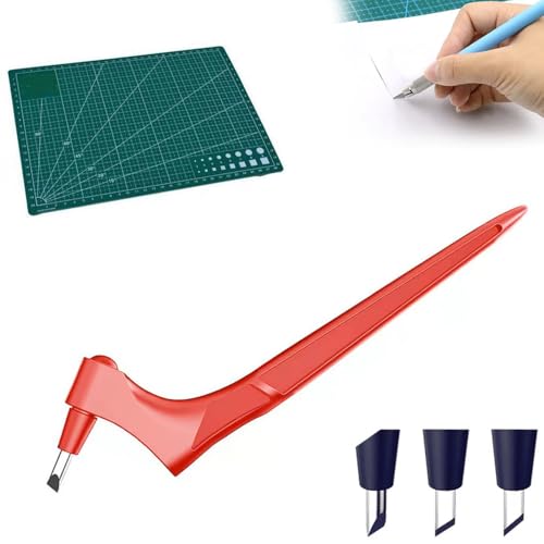 Craft Cutting Tools, 2025 New Cutting Craft Tool Works As A Pen, 360-Degree Rotating Blade Paper Cutter, Knife Pen Cutting Tools for Stencils Engraving Scrapbooks DIY Crafting Gadgets (Red)