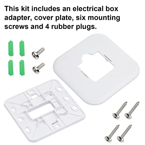THP2400A1080 Large Cover Plate & Electrical Box Adaptor for Honeywell Home T-Series & Smart Thermostats (T1, T2, T3, T4, T5, T6Pro, T9, T10), Smart Thermostat Compatible, White by folosem - Used condition - Image 4