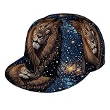 Unisex Adult Outer Space King Lion Baseball Cap Snapback Dad Hat for Camping Golf Outdoor Activities, Fashionable Adjustable Snap Military Cap, One Size Fits Most