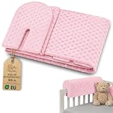 Totsy Baby Fodera per Protezione Bordi Letto per Letti Bambini 80 cm - Protezione per Telaio Letto Lettino Protezione anticaduta Box Letto a Molle sponda Letto Protezione Bordi Oeko-Tex Rosa