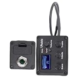 POPETPOP Ukulele Piezo Tonabnehmer mit Lcd Tuner 3 band Eq Vorverstärker Verstärker für...