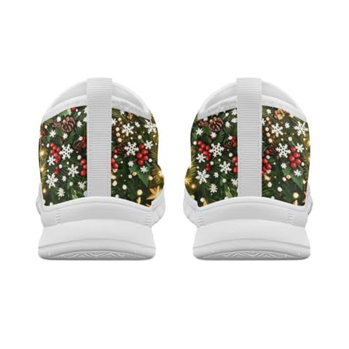 Image of Floral Sneakers for Women Colorful Art Shoes for Women Slip On Casual Work Shoes