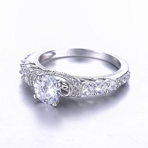 2x2mm Round Simulated Pink Topaz 925 Sterling Silver Midi Stackable Band Anniversary Ring for Women4