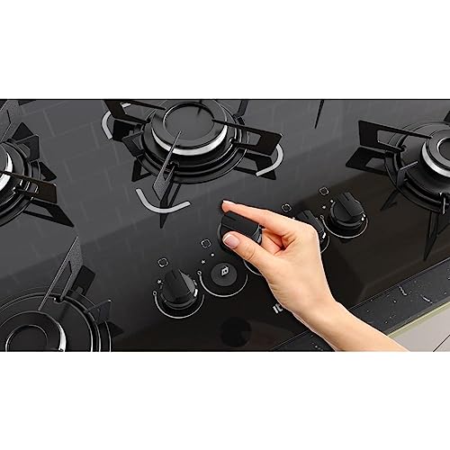 Cooktop 5 Bocas a Gás Itatiaia Electra Glass Tripla Chama Acendimento Superautomático Preto Bivolt