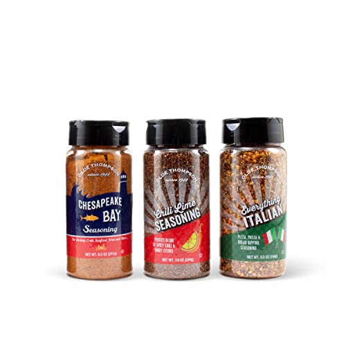 Olde Thompson Seafood Essentials Seasoning Bundle, Three Different Seasonings To Satisfy The Whole Family, Includes Chesapeake Bay Seasoning, Chile Lime, And Everythinf Italian Seasoning #TOP27