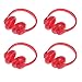 jojofuny 4 Stücke Puppe Haus Mini Headset Mini Modell Kopfhörer DIY Miniatur Puppenhaus Kit Nette Headset Modell Dekoration Für Kinder Puppe Haus Gebrauch Rot