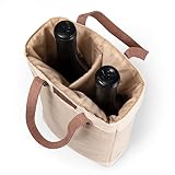 PICNIC TIME NFL Buffalo Bills Pinot - Juta 2 butelki izolowana torba na wino - torba na wino - torba na prezent na wino (beżowa)