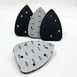 AutKerige Mouse Detail Sander Sandpaper, Triangle Sanding Pads (180/240/320/400 Grit), 40pcs Silicon