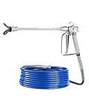 VEVOR Airless Paint Spray Gun and Hose Kit, 3600PSI High Pressure Paint Sprayer Hose Set with 5 Tips, 211, 315, 417, 517, 623, Swivel Joint Airless Spray Gun Kit with Filters, Hose and Extension Rods