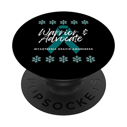 Myasthenia Gravis Awareness Ruban Bleu sarcelle PopSockets PopGrip Interchangeable