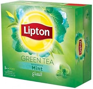 Lipton Green Tea Refreshing Mint 100 Tea Bags, 150 Gram