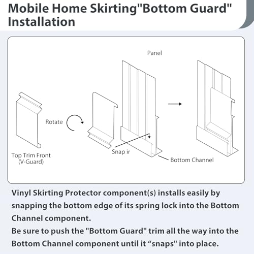Yaocom 10 Pack 58 ft Mobile Home Skirting Bottom Guard Panels Vinyl Trim by Yaocom - Used condition - Image 6