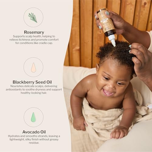 Image of Cristina's Curls Nourishing Baby Hair & Scalp Oil - Lightweight Massage Oil To Loosen Dry Flakes And Seal Softness