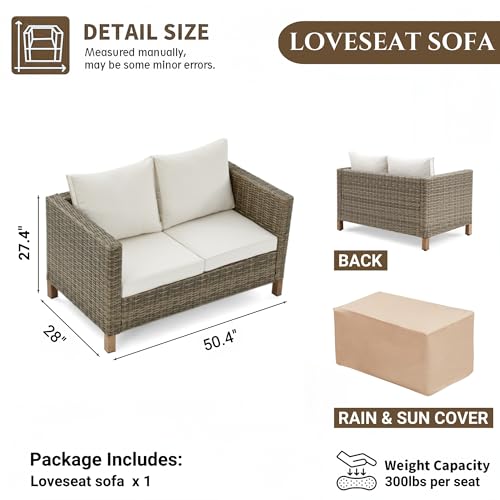 Summax Outdoor Pe Wicker Loveseat Sofa thumb #1