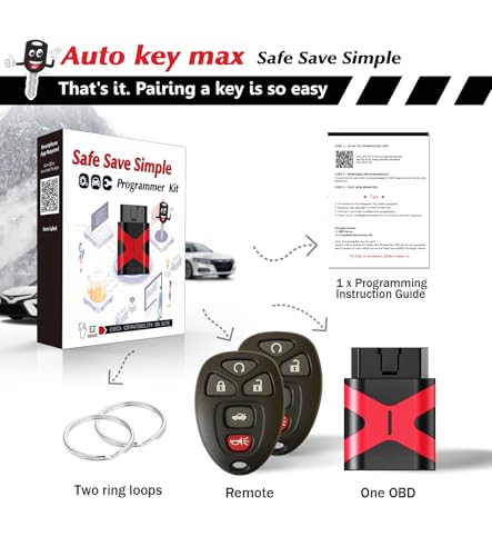 Simple Key Fob, Keyless Entry Remote Programmer Kit, Replacement for Chevy Malibu 2004 2-2012 Cobalt Pontiac G5 G6 Grand Prix Buick Lacrosse Saturn Aura Sky KOBGT04A (Pair Remote Pairing Kit) - Thumbnail 7