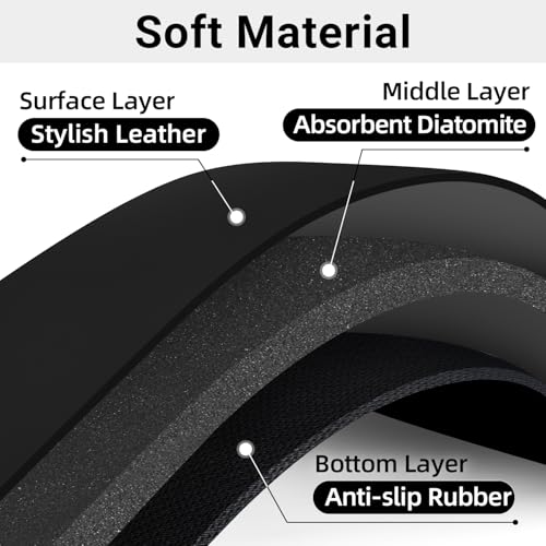LOPNUR Faucet Mat for Kitchen Sink Cuttable, 24 Inch Long Sink Splash Guard Behind Faucet, Super Absorbent Diatomite Sink Protector Mat, Bathroom Water Splash Guard Fast Dry, Easy to Cut, Black by LOPNUR - Image 3