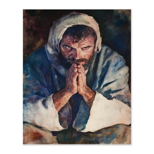 Jesus praying in Garden of Gethsemane-107828 Paint by Numbers Kit for Adults,Modern Aesthetic Paint by Number on Canvas, Abstract Art Digital Oil Painting Kits Suitable for Home Wall Decoration Gift