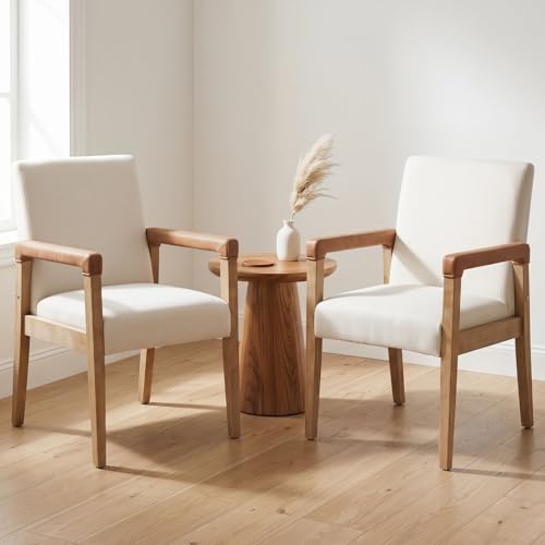 Kmax Linen Upholstered Dining Chairs Set of 2