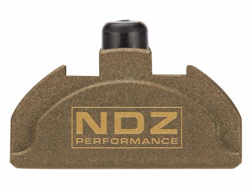 NDZ Performance Grip Plug for Glock Gen 4-5 with Backstrap – Heavyweight Brass – Fits G17 G19 G22 G23 G31 G34 G45 G47 – Cerakote Burnt Bronze Finish, NDZ Performance Logo – Made in USA