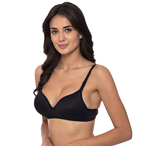 Image of Komli - Heavily Padded Push-Up Bra - Cotton Rich - Balconette - 3 /4th Coverage, Seamless, Wireless, Multiway Straps - T-Shirt Bra