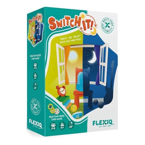 FlexiQ Switch It! Jeu de société à partir de 6 ans 2 à 8 joueurs Temps de jeu de 10 minutes