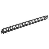Tripp Lite 24Port Shielded Blank Patch Panel RJ45 USB HDMI Cat5/6 1URM TAA (N062-024-KJ-SH)