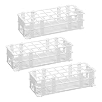 Röhrchenständer,Reagenzglas Rack,3 Stück Kunststoff Labor-Reagenzglasgestell für Röhrchen,abnehmbare Zentrifugenröhrchenständer für Labor,Gewerbe,Wissenschaft,Industrie (30 mm 21 Löcher)