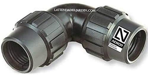 Suinga - Confezione irrigazione tubo 32 mm: 5 te + 5 gomiti + 5 collegamenti + 2 tappi. Colore nero Fitting in polietilene per tubo agricolo e alimentare