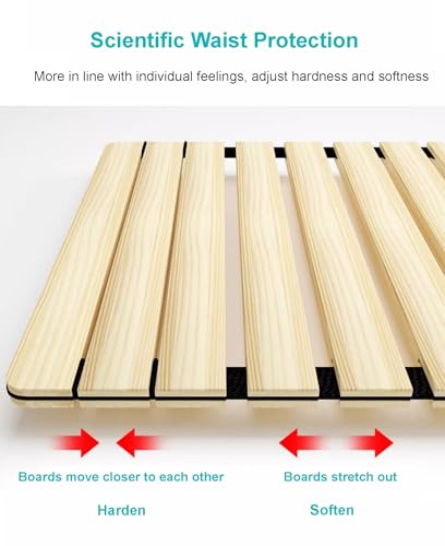 Massivholz-Lattenrost für verstellbare Bettrahmen, langlebige Hartholz-Stützlatten, 100 x 200 x 1,2 cm, perfekt zum Schutz der Lendenwirbelsäule, Ersatz für Bettbretter – Bild 5