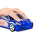 elec Space Wireless Mouse, 2.4GHz Cool Sport Car Shape Wireless Mouse Optical Cordless Mice with USB Receiver for PC Laptop Computer Notebook 1600 DPI-Blue