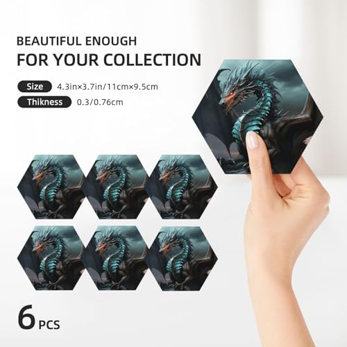 Dessous de verre cadeau céramique décorative avec support de rangement - 4