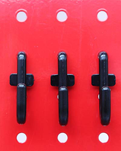 Pegboard Hooks 100-Packs J Shape Peg Hooks Black Peg Hook Assortment (100) #TOP4