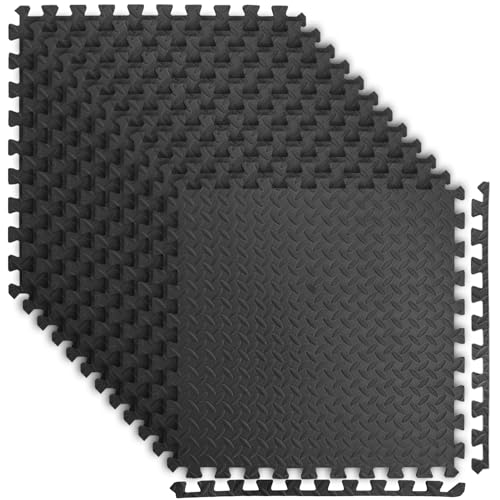 Art3d 48 Sq.Ft Eva Puzzle Exercise Mats, 1/2" Thick Foam Interlocking Tiles for Flooring, Workout, Gym Equipments, Pack of 12 by Art3d - Used condition - US$43.27