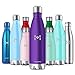 HOMPO Stainless Steel Water Bottle - 26oz/ 750ml BPA Free Vacuum Insulated Metal Reusable Water Bottle, Double Walled Keeps Hot & Cold Leak Proof Drinks Bottle for Kids, Sports, Gym(Purple)