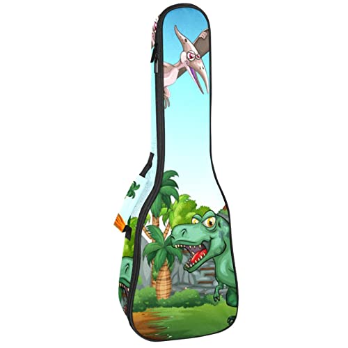 Sac à dos ukulélé étanche au motif dinosaure pour vos répétitions et festivals