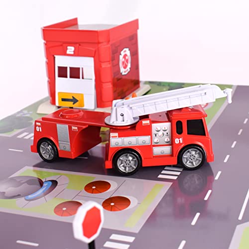 Sunny Days Entertainment Maxx Action 40 Piece Fire And Rescue Playset - Mini Vehicles And Accessories With Storage Bag #TOP3